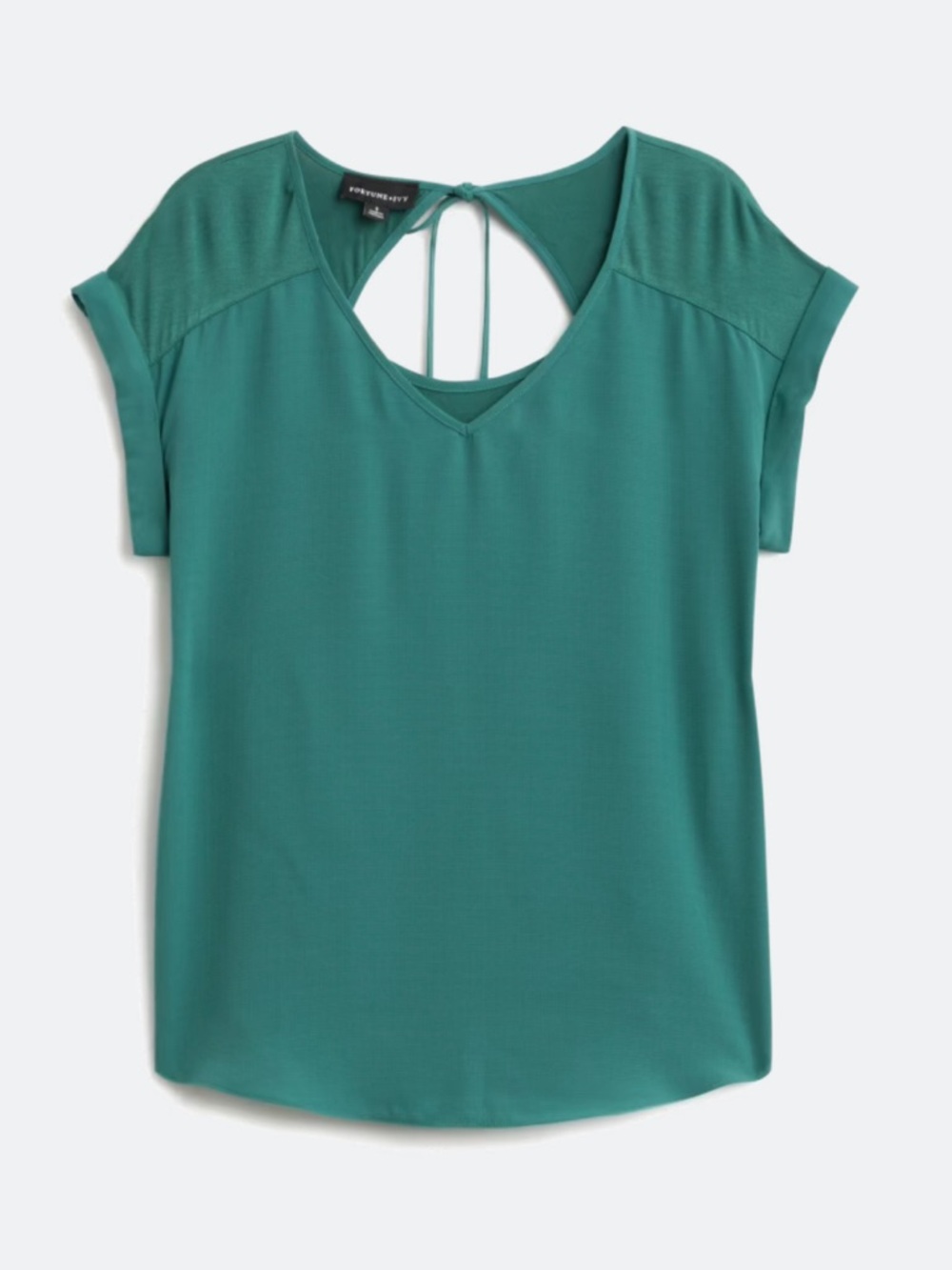 Women’s Teal Tie-Back Short Sleeve Top